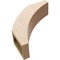 Ekena Millwork 5-inch W x 16-inch D x 16-inch H Thorton Rough Cedar Woodgrain TimberThane Knee Brace, Primed BRCUR05X16X16THRRCPR - alternate 2